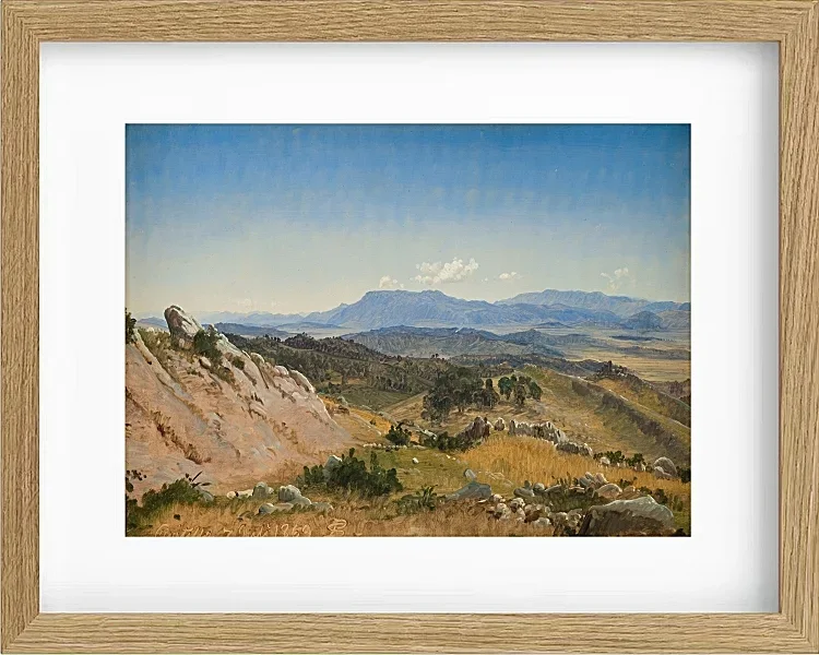 Peter Christian Thamsen Skovgaard – Rocky Hills in der Nähe von Civitella 1868 | Indrammet giclée-kunsttryk