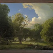 Peter Christian Thamsen Skovgaard – Sommernachmittag mit vorübergehendem Regen 1873 | Indrammet giclée-kunsttryk