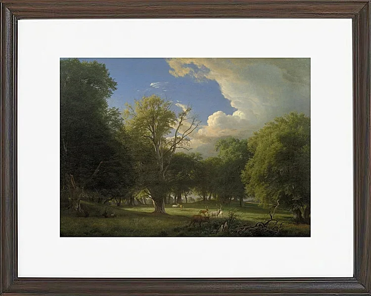 Peter Christian Thamsen Skovgaard – Sommernachmittag mit vorübergehendem Regen 1873 | Indrammet giclée-kunsttryk