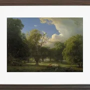 Peter Christian Thamsen Skovgaard – Sommernachmittag mit vorübergehendem Regen 1873 | Indrammet giclée-kunsttryk