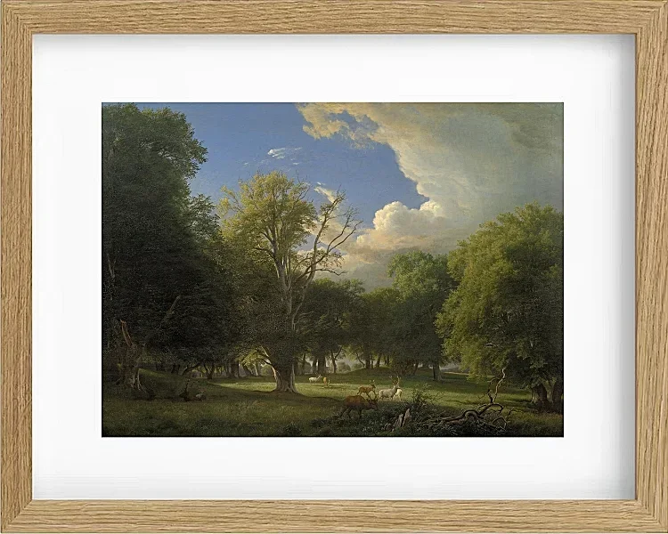 Peter Christian Thamsen Skovgaard – Sommernachmittag mit vorübergehendem Regen 1873 | Indrammet giclée-kunsttryk