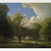 Peter Christian Thamsen Skovgaard – Sommernachmittag mit vorübergehendem Regen 1873 | Indrammet giclée-kunsttryk