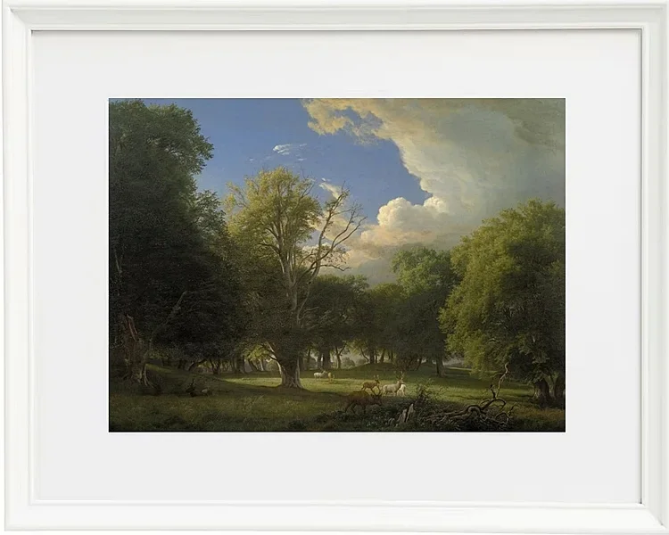 Peter Christian Thamsen Skovgaard – Sommernachmittag mit vorübergehendem Regen 1873 | Indrammet giclée-kunsttryk