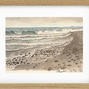 Peter Christian Thamsen Skovgaard – Strand mit Blick über das Kattegat in Richtung Kullen 1845 | Indrammet giclée-kunsttryk