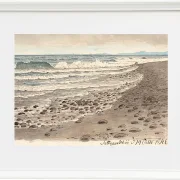 Peter Christian Thamsen Skovgaard – Strand mit Blick über das Kattegat in Richtung Kullen 1845 | Indrammet giclée-kunsttryk