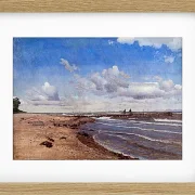 Peter Christian Thamsen Skovgaard – Strand von Hellebæk 1858 | Indrammet giclée-kunsttryk