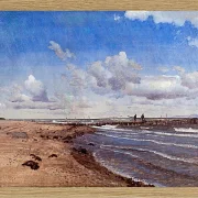 Peter Christian Thamsen Skovgaard – Strand von Hellebæk 1858 | Indrammet giclée-kunsttryk