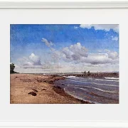Peter Christian Thamsen Skovgaard – Strand von Hellebæk 1858 | Indrammet giclée-kunsttryk
