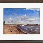 Peter Christian Thamsen Skovgaard – Strand von Hellebæk 1858 | Indrammet giclée-kunsttryk