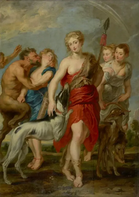 Peter Paul Rubens | Diana und ihre Nymphen auf der Jagd – 1628 | Giclée Kunstdruck gerahmt