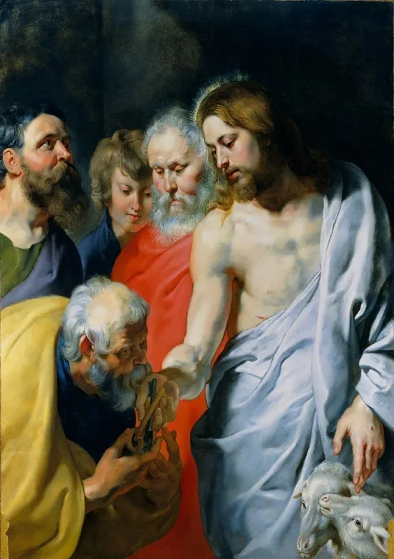 Peter Paul Rubens | Kristi befaling til Peter - 1616 | Indrammet kunsttryk | Barok | formida