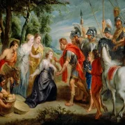 Peter Paul Rubens | David trifft Abigail – 1630 | Giclée Kunstdruck gerahmt