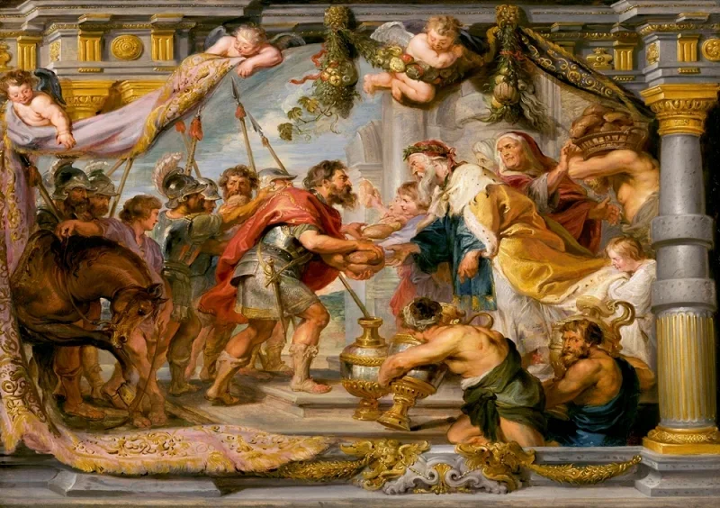 Peter Paul Rubens | Mødet mellem Abraham og Melkisedek - 1626 | Indrammet kunsttryk | Barok | formida