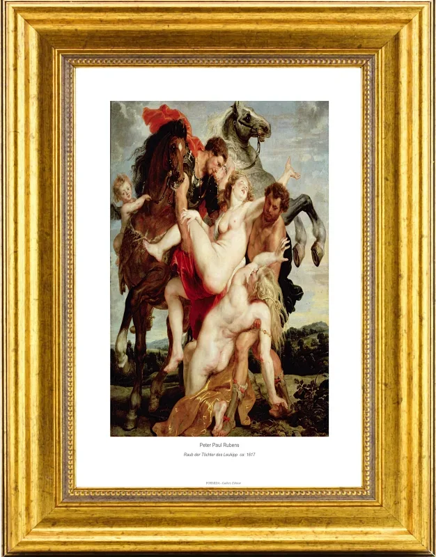 Peter Paul Rubens | Voldtægt af Leukippos' døtre - 1617 | Gallery Edition | Indrammet kunsttryk | Barok