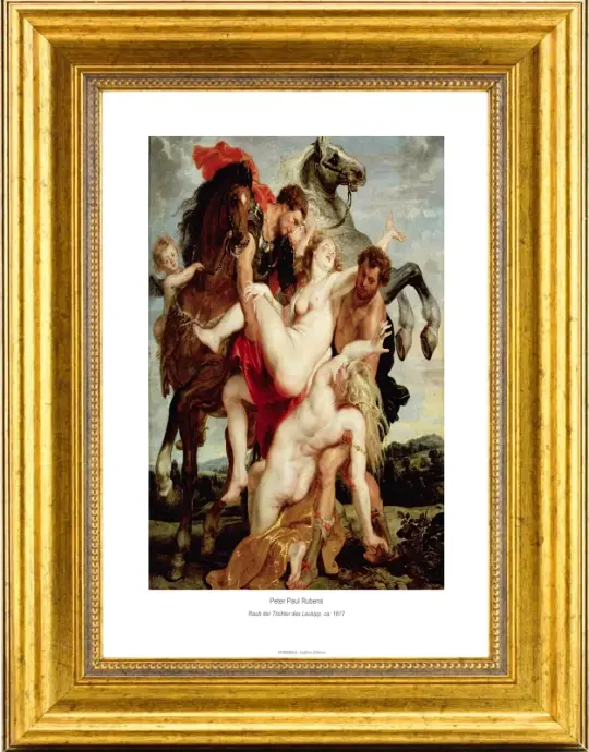 Peter Paul Rubens | Voldtægt af Leukippos' døtre - 1617 | Gallery Edition | Indrammet kunsttryk | Barok
