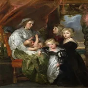 Peter Paul Rubens | Deborah Kip und ihre Kinder – 1629 | Giclée Kunstdruck gerahmt