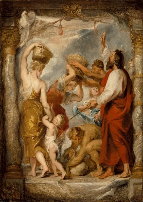 Peter Paul Rubens | Israelitterne samler manna i ørkenen - 1626 | Indrammet kunsttryk | Barok | formida