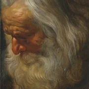 Peter Paul Rubens | Hovedstudie af en skægget gammel mand - 1620 | Indrammet kunsttryk | Barok | formida