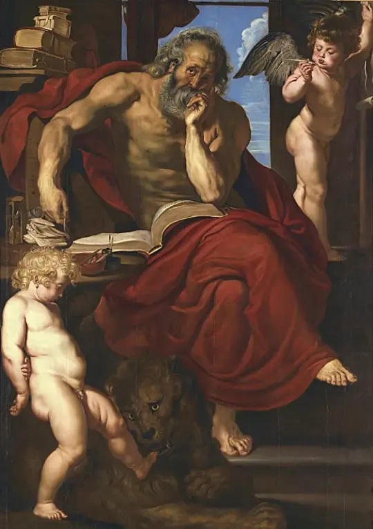 Peter Paul Rubens | Sankt Hieronymus i hans Eremitage - 1609 | Indrammet kunsttryk | Barok | formida