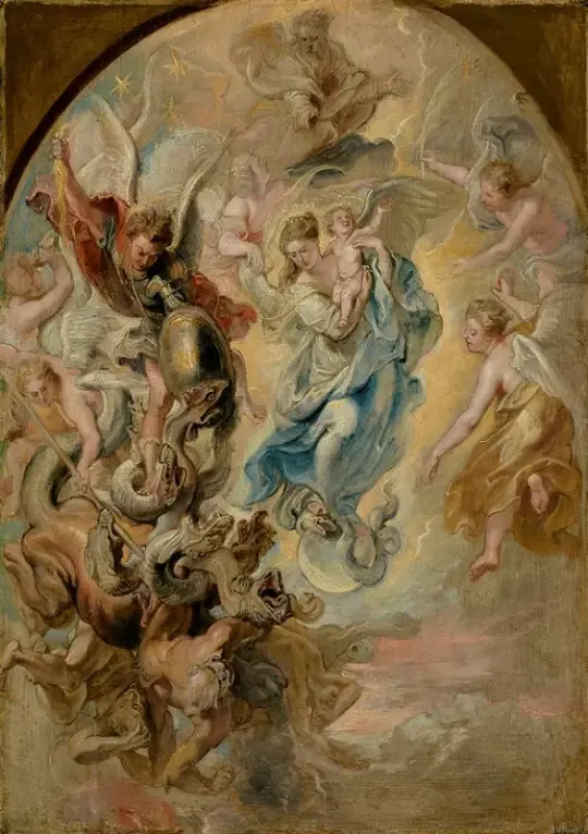 Peter Paul Rubens | Die Jungfrau als Frau der Apokalypse - 1624 | Giclée Kunstdruck gerahmt