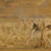 Peter Paul Rubens | Eine Hawking-Party – 1615 | Giclée Kunstdruck gerahmt