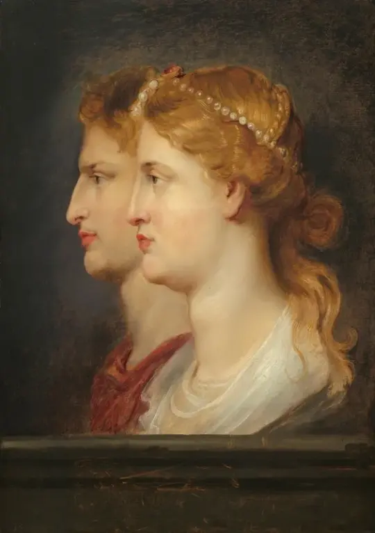 Peter Paul Rubens | Agrippina und Germanicus – 1614 | Giclée Kunstdruck gerahmt
