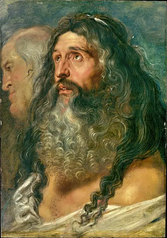 Peter Paul Rubens | Studie af to hoveder - 1609 | Indrammet kunsttryk | Barok | formida