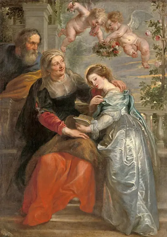 Peter Paul Rubens | Marias uddannelse - 1635 | Indrammet kunsttryk | Barok | formida