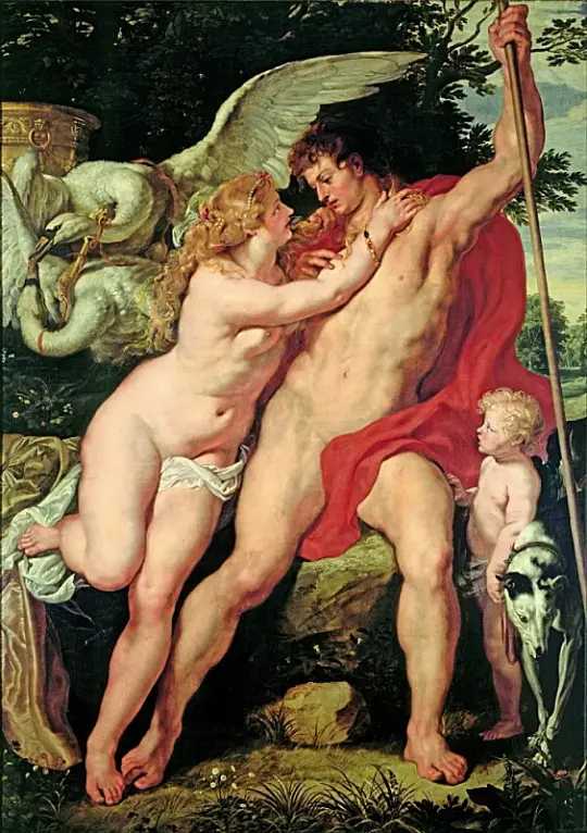 Peter Paul Rubens | Venus og Adonis - 1610 | Indrammet kunsttryk | Barok | formida
