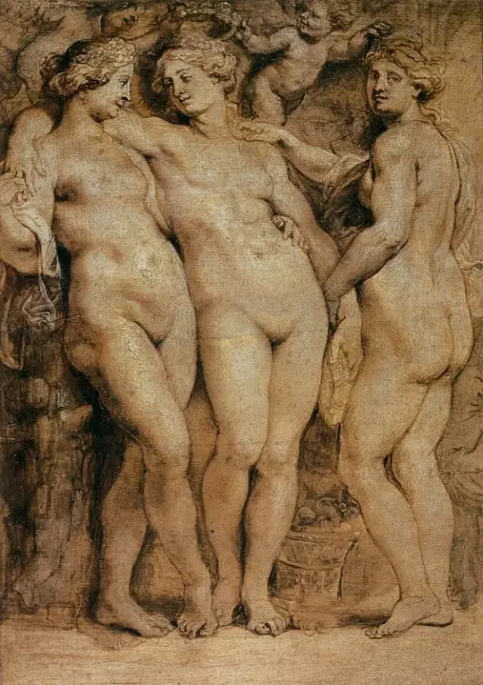 Peter Paul Rubens | De Tre Gracer - 1635 | Indrammet kunsttryk | Barok | formida