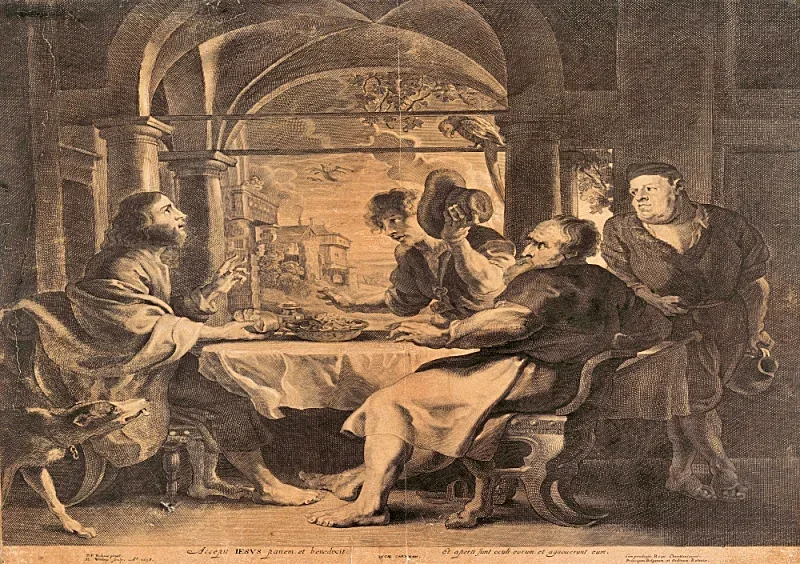 Peter Paul Rubens | Nadveren i Emmaus - 1638 | Indrammet kunsttryk | Barok | formida
