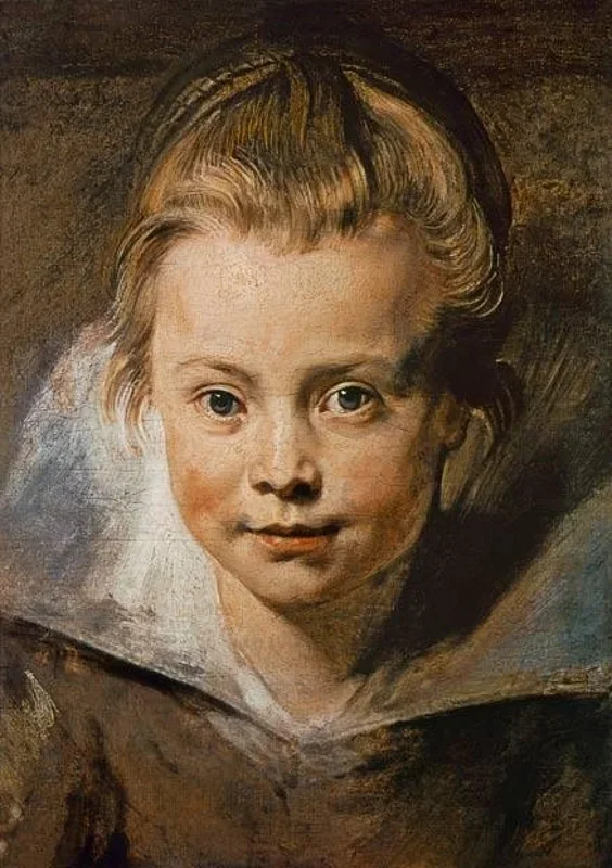 Peter Paul Rubens | Portræt af Clara Serena Rubens, kunstnerens datter - 1616 | Indrammet kunsttryk | Barok | formida