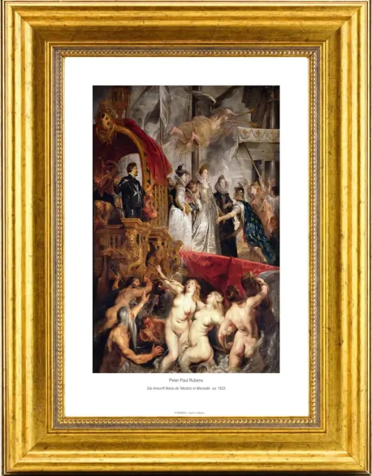 Peter Paul Rubens | Maria de' Medicis ankomst til Marseille - 1625 | Gallery Edition | Indrammet kunsttryk | Barok