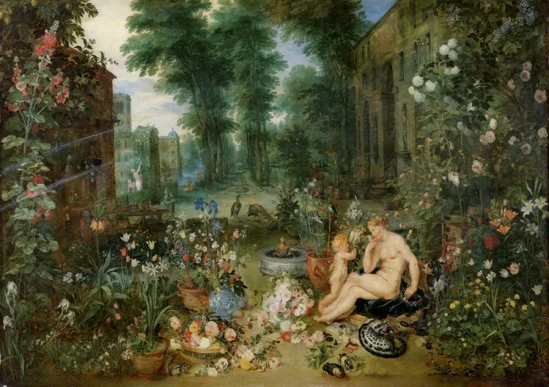Peter Paul Rubens | Allegori om lugtesansen - 1617 | Indrammet kunsttryk | Barok | formida