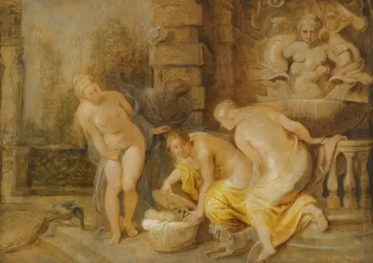 Peter Paul Rubens | Die Entdeckung des Babys Erichthonius – 1915 | Giclée Kunstdruck gerahmt
