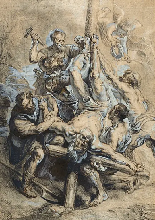 Peter Paul Rubens | Apostlen Peters korsfæstelse - 1640 | Indrammet kunsttryk | Barok | formida