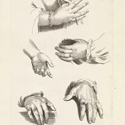 Peter Paul Rubens | Studier af hænder - 1657 | Indrammet kunsttryk | Barok | formida