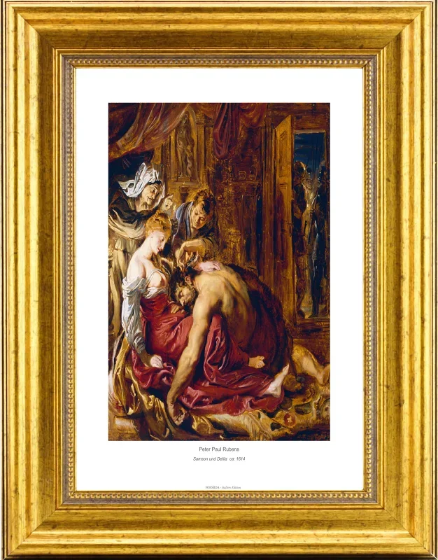 Peter Paul Rubens | Samson und Delila – 1614 | Gallery Edition | Gerahmter Kunstdruck | Barock