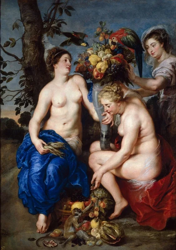Peter Paul Rubens | Ceres med to nymfer - 1624 | Indrammet kunsttryk | Barok | formida