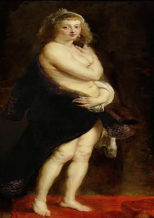 Peter Paul Rubens | Helena Fourment i en pelskappe - 1636 | Indrammet kunsttryk | Barok | formida
