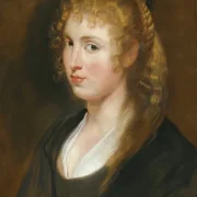 Peter Paul Rubens | Porträt einer jungen Frau mit geflochtenem Haar – 1614 | Giclée Kunstdruck gerahmt