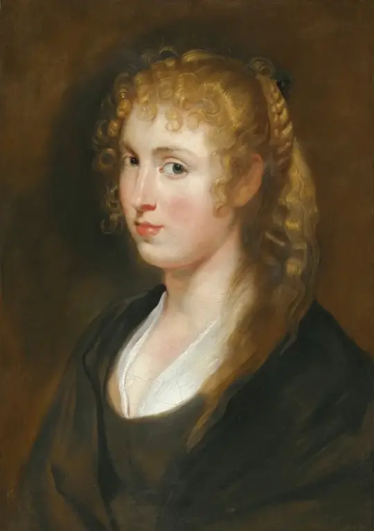 Peter Paul Rubens | Porträt einer jungen Frau mit geflochtenem Haar – 1614 | Giclée Kunstdruck gerahmt
