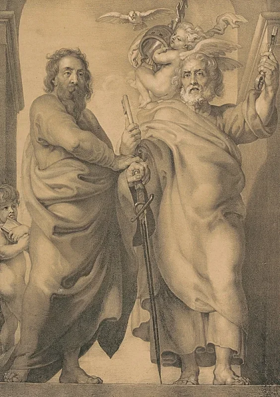Peter Paul Rubens | Sankt Peter og Paulus - 1578 | Indrammet kunsttryk | Barok | formida