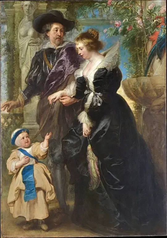Peter Paul Rubens | Rubens, hans kone Helena Fourment og deres søn Frans – 1635 | Indrammet kunsttryk | Barok | formida