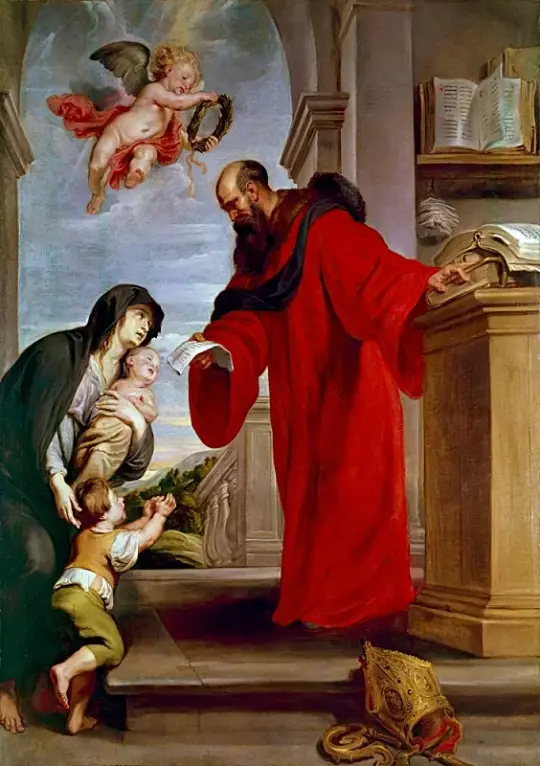 Peter Paul Rubens | Sankt Ives af Treguier, advokaternes beskytter - 1616 | Indrammet kunsttryk | Barok | formida