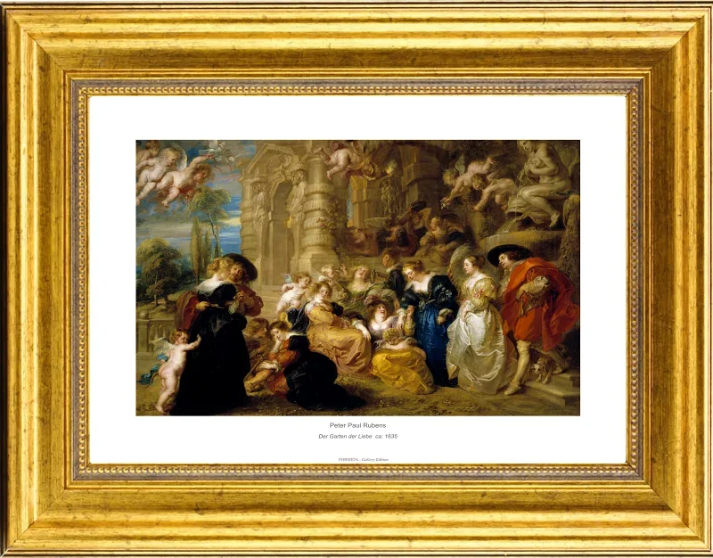 Peter Paul Rubens | Kærlighedens Have - 1635 | Gallery Edition | Indrammet kunsttryk | Barok