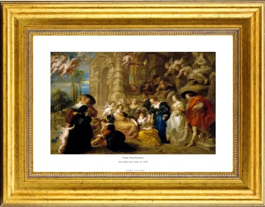 Peter Paul Rubens | Kærlighedens Have - 1635 | Gallery Edition | Indrammet kunsttryk | Barok