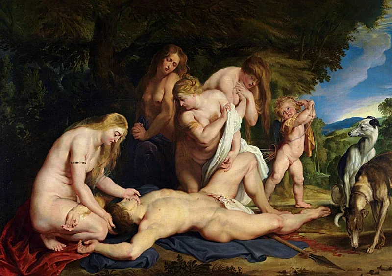 Peter Paul Rubens | Adonis' død - 1614 | Indrammet kunsttryk | Barok | formida