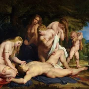 Peter Paul Rubens | Adonis' død - 1614 | Indrammet kunsttryk | Barok | formida