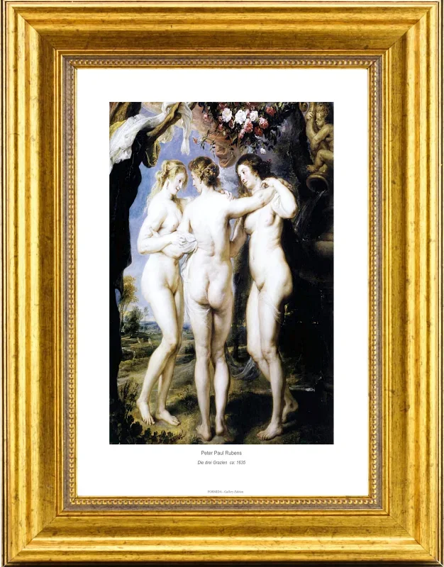 Peter Paul Rubens | De Tre Gracer - 1635 | Gallery Edition | Indrammet kunsttryk | Barok